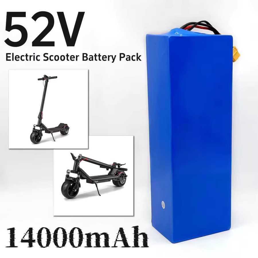 Aimjin 52V Lithium-Akku 14S4P 14Ah mit BMS für Balance-Car, Fahrrad, Roller und Dreirad, Blau - Bild 2
