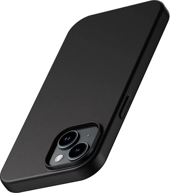 Matte Silikon Schutzhülle für Apple iPhone in Schwarz - Bild 1