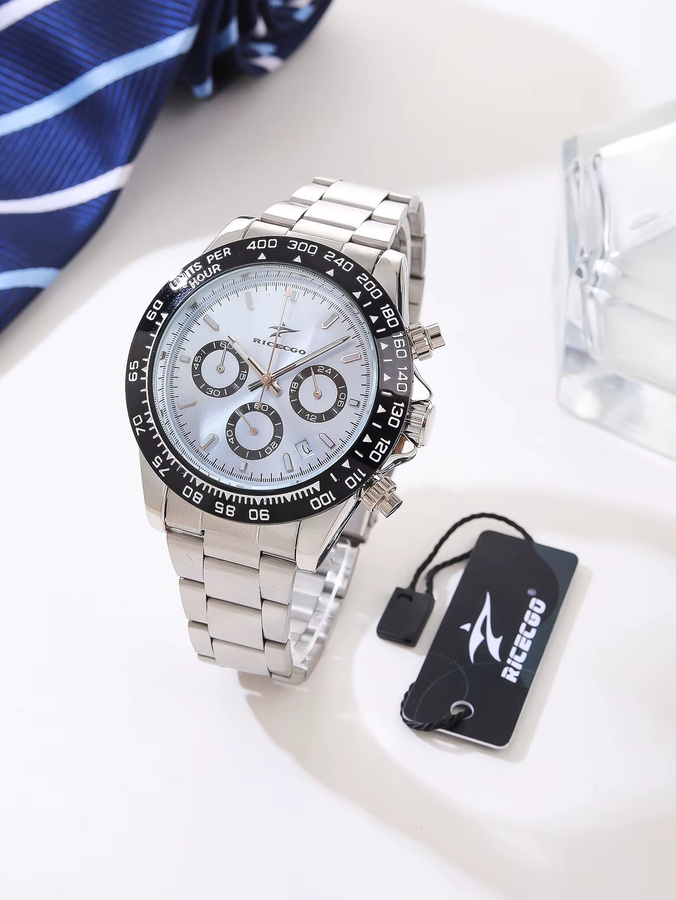 RICECGO Armbanduhr Quarz, Edelstahl, Blau, Herren - Bild 2