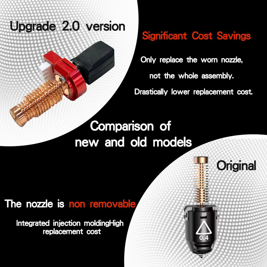 Flashforge Upgrade-Hotend für Adventurer 5M und 5M Pro mit austauschbaren Düsen für Multicolour-Drucke - Bild 4