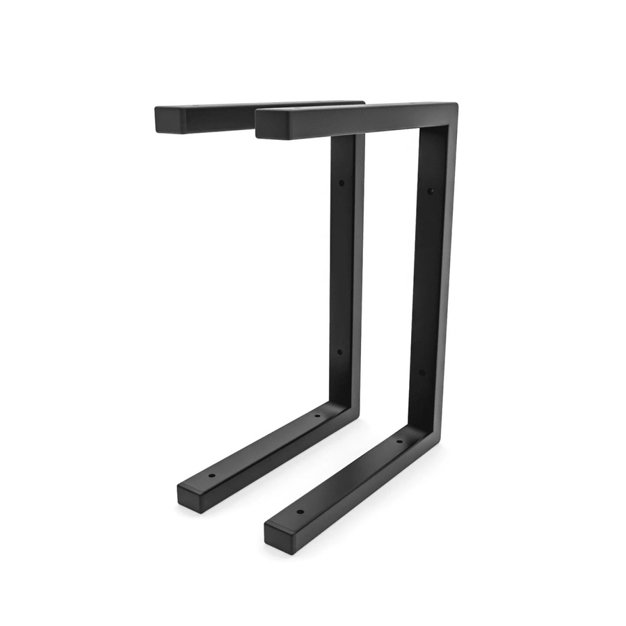 HEVVA Schwerlast Regalhalter ERLENBERG 2er Set aus Stahlrohr in Schwarz matt, Tiefe: 25 cm - Bild 2