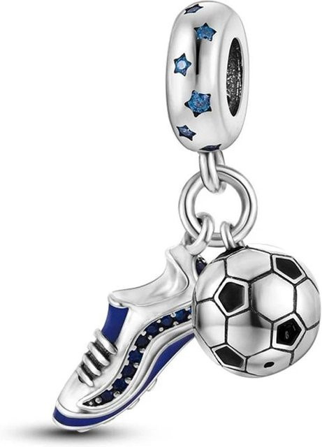 YIRAN Jewelry Anhänger Fußballschuhe und Fußball, Messing, Weiß, Damen - Bild 1
