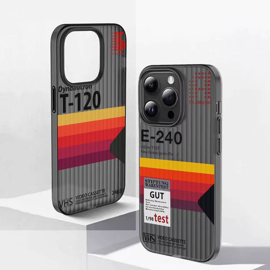 Potdemiel Handyhülle mit gewelltem Muster für iPhone 11 bis iPhone 17 Pro Max, matte Abdeckung, Multicolour - Bild 2