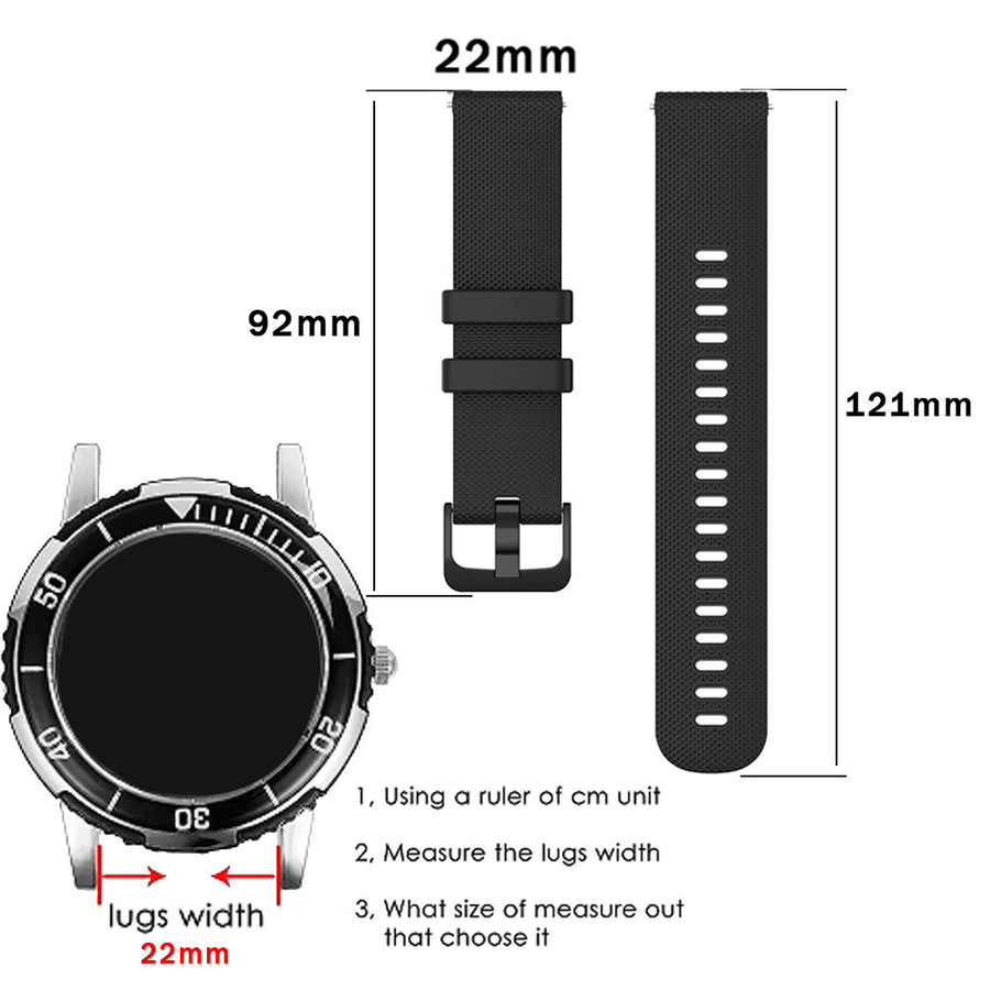 Xiaomi Uhrenarmband Silikon, 22 mm, Unisex - Bild 4
