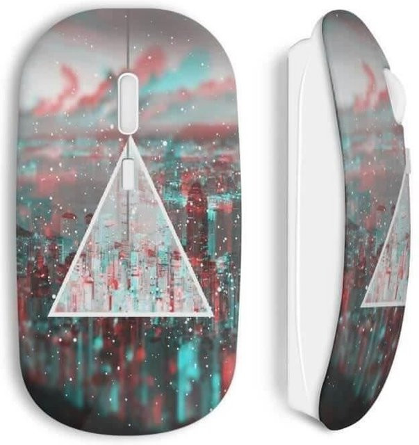 Pyramid City kabellose Maus mit Wi-Fi und USB-A in Multicolour - Bild 1