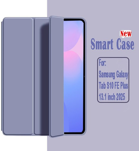 Intelligente Schutzhülle für Samsung Galaxy Tab S10 FE Plus 13,1 (2025) SM-X620 mit magnetischem faltbarem PU-Ständer und weicher TPU-Rückseite in Schwarz oder Pink - Bild 1