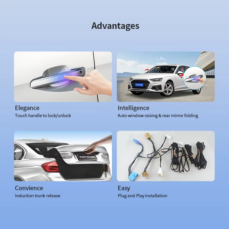 EASYGUARD Original-Touch-Türgriff Keyless Entry mit OEM-Druckstartknopf passend für Audi A4L Q5L A6L Q7 - Bild 2