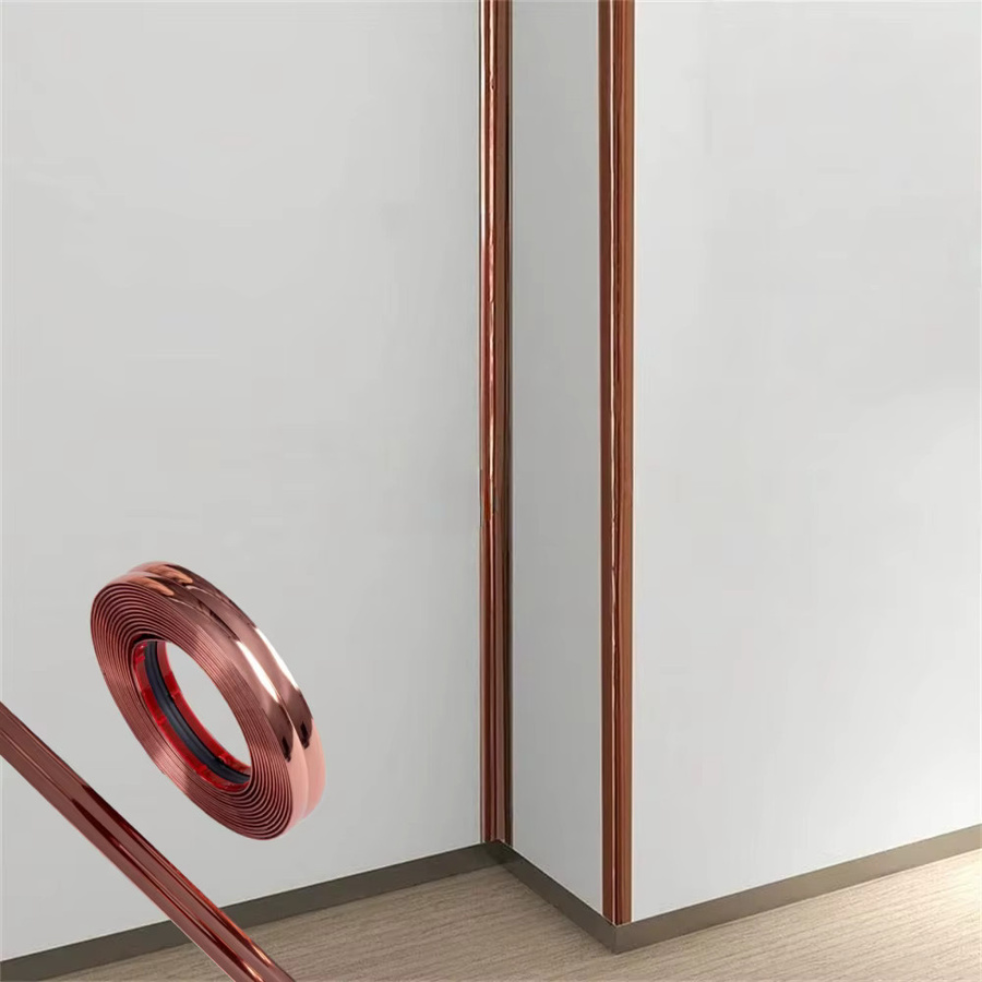 Selbstklebender Eckenschutz Streifen aus PVC in Gold für Wand, Tisch und Möbel, Breite: 2 cm - Bild 3