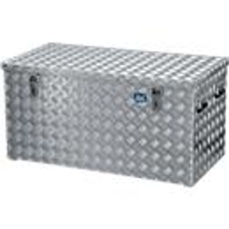 Alutec Transportkiste aus Aluminium-Riffelblech in Silber mit Gasdruckdämpfer, 250 l - Bild 2