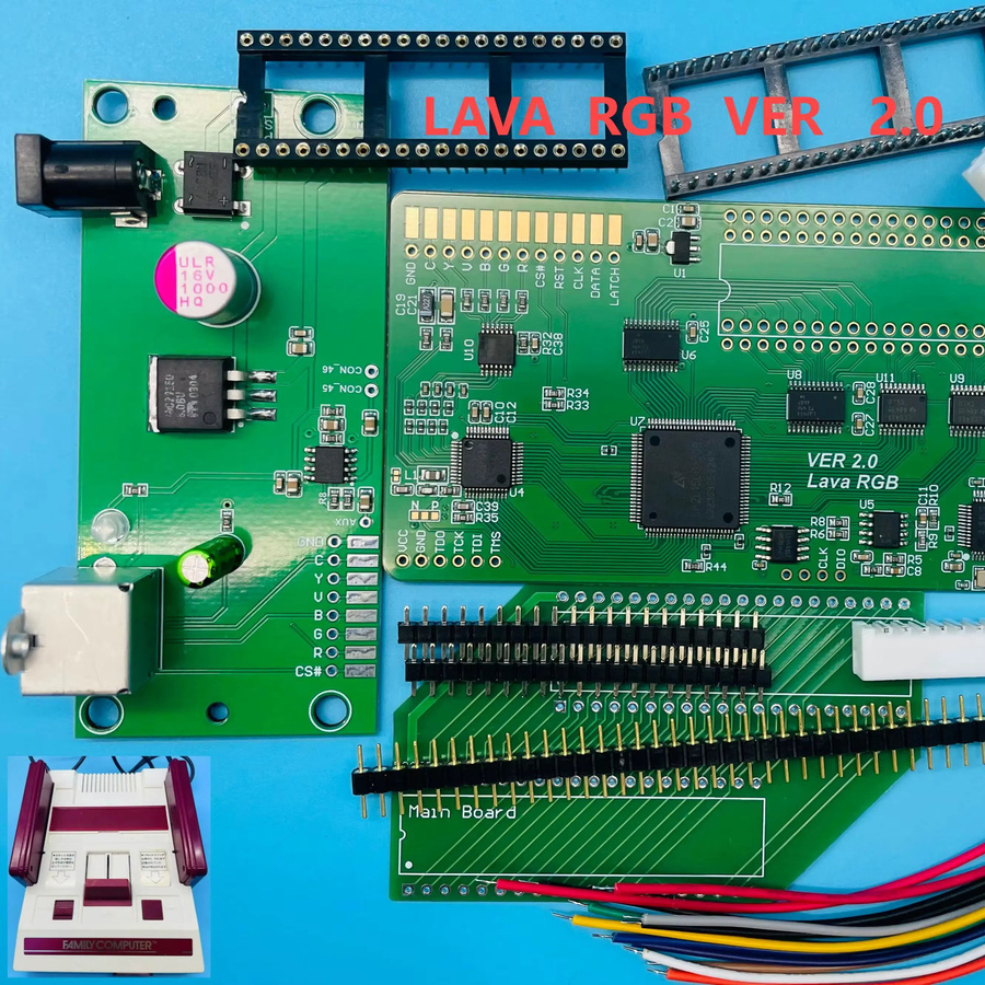 RGB FC Nesrgb Famicom AV RGB LAVA Version 2.0 in Grün für Retro-Konsolen - Bild 3