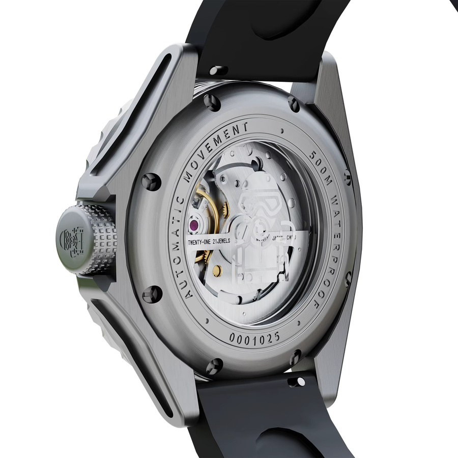 DREAMAS Automatik-Taucheruhr, Titan, Gold, Kautschuk, Herren - Bild 2