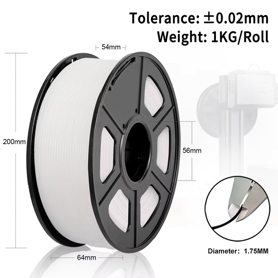 JAYO 3D-Drucker Filament Set aus PETG und PLA Plus, 1,75 mm, 5 Rollen für FDM 3D-Drucker und 3D-Stifte - Bild 3