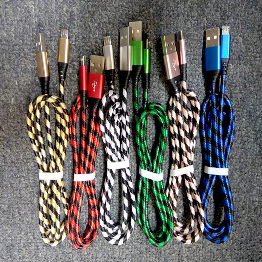 Micro USB Ladekabel aus geflochtenem Nylon für Samsung und Huawei Android Smartphones, Pink, 2A Schnellladefunktion und Datensynchronisation - Bild 4