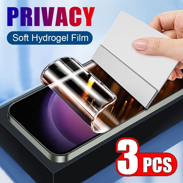 3er-Set Anti-Spy Privatsphäre Hydrogel Displayschutzfolie für Realme C33 C51 C51s C53 C55 C63 C65 C65s C67 C75 C85 Pro 4G 5G - Bild 1