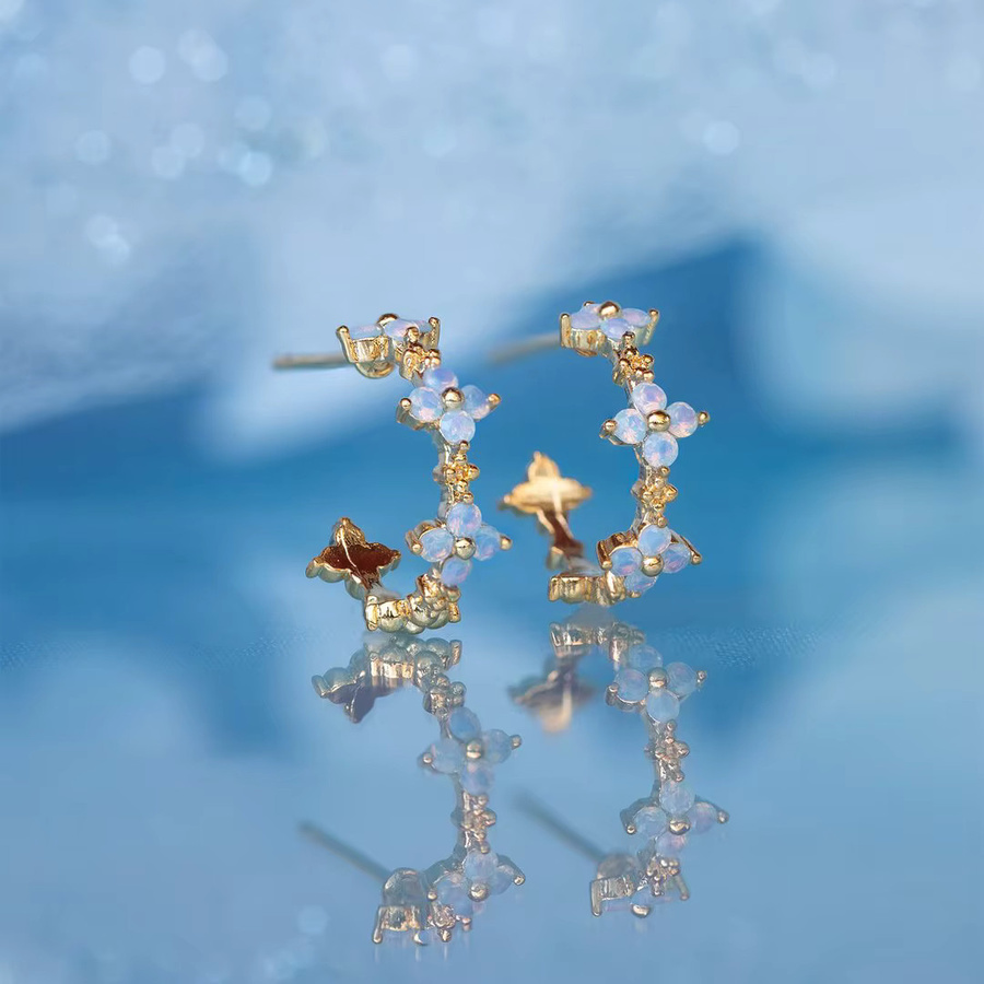 YUYAN Ohrringe, Gold, Opal, Damen - Bild 3
