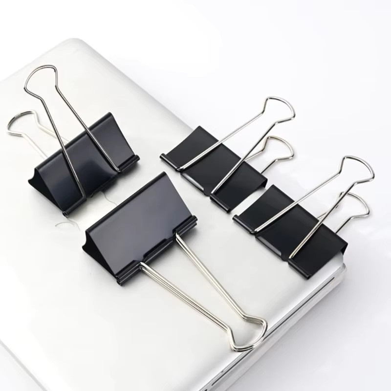 Extra große Binderclips aus Metall in Schwarz, 50 mm und 60 mm für Büro und Haushalt - Bild 3