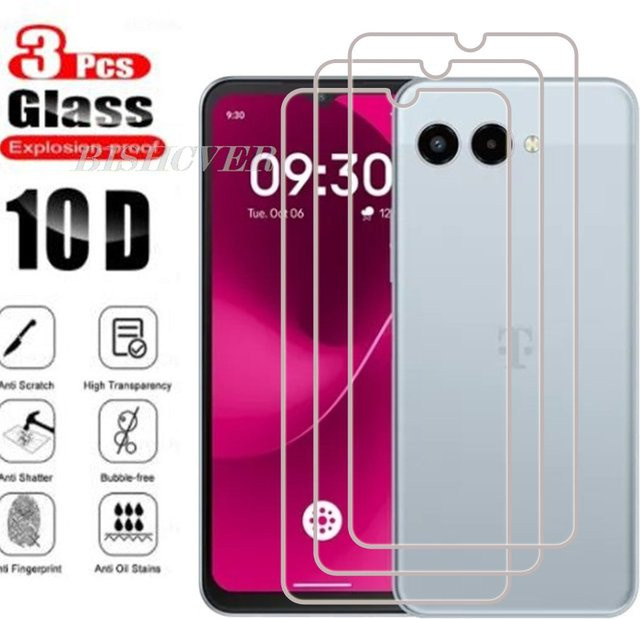 3er-Pack BISHCVER Gehärtetes Glas Display Schutzfolie für T-Mobile REVVL 8T, REVVL 7, REVVL 7 Pro, Transparent - Bild 1