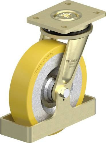 Blickle Schwerlast-Lenkrolle LS-SETH 200K-FS in Silber mit Rad-Durchmesser 200 mm und einer Tragfähigkeit von 1000 kg - Bild 1