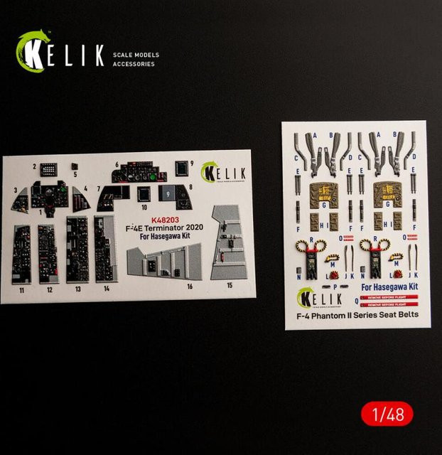 Hasegawa F-4E Terminator, Interior 3D Decals - Bild 1