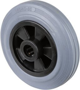 BS Rollenrad Grau mit 160 mm Raddurchmesser und 20 mm Achsdurchmesser für bis zu 135 kg - Bild 1