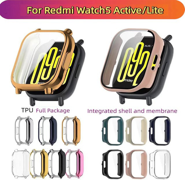 Xiaomi Smartwatch Schutzhülle, gehärtetes Glas, Redmi Watch 5 Lite, transparent - Bild 1
