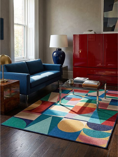 Wollteppich Patchwork DAHLIA von Kadima Design in Bunt mit Geometrie-Muster, B/T: 200 x 300 cm - Bild 1