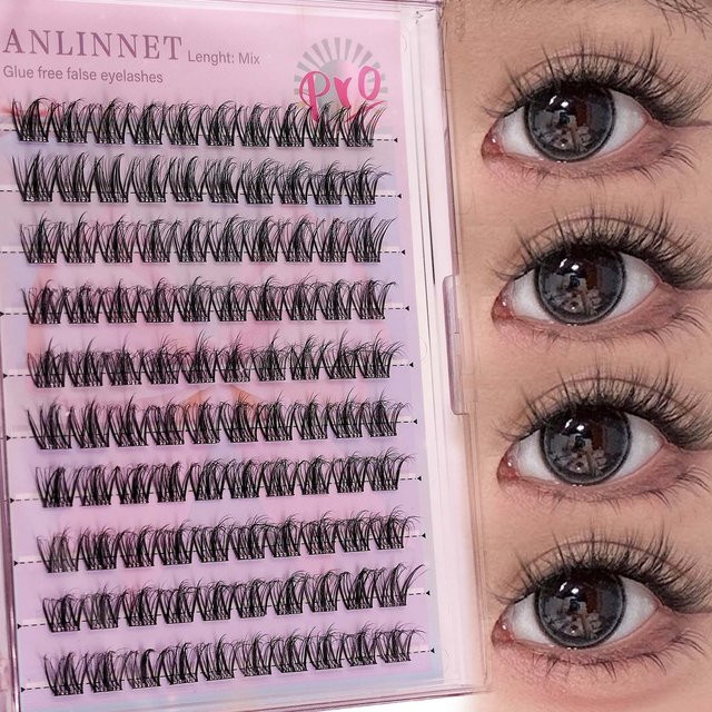 Anlinnet Künstliche Wimpern, 3D, Selbstklebend, Natürlich, Unisex - Bild 1