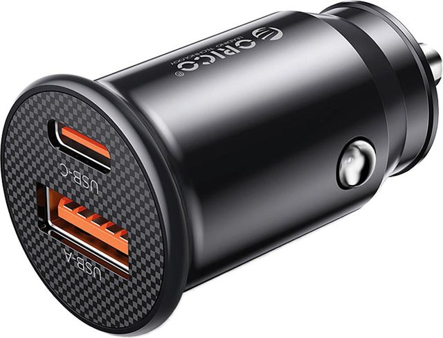 Orico PowerMini Auto-Ladegerät mit 30W, 3A, 1 x USB-A und 1 x USB-C, Schwarz - Bild 1