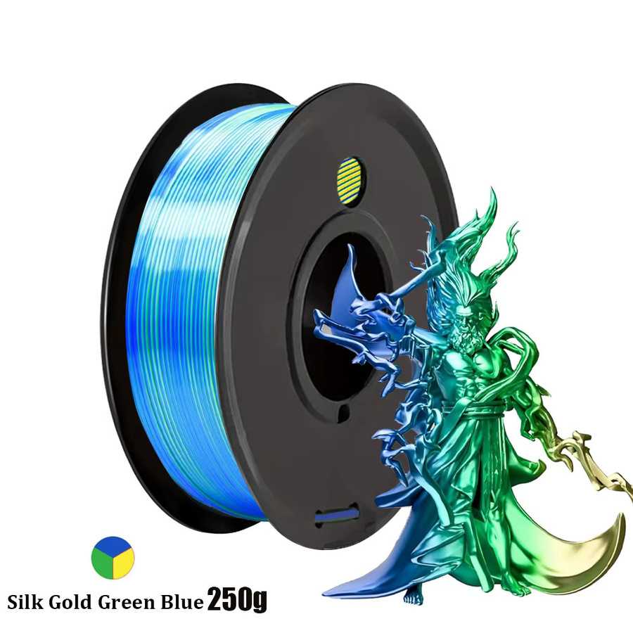 3D Maliang Tri-Tone Silk PLA 3D-Drucker-Filament 1,75 mm Aurora Color Shift Multicolour, 4 x 250 g - Bild 2