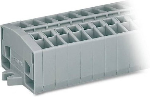 WAGO 264-153 Klemmenleiste mit Zugfeder, 6mm, Farbe: Grau, 100 Stück - Bild 1