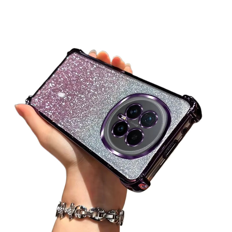Stoßfeste Glitzer-Handyhülle in Silber für Honor X9, X8, X7, X6, X5 und weitere Modelle - Bild 2