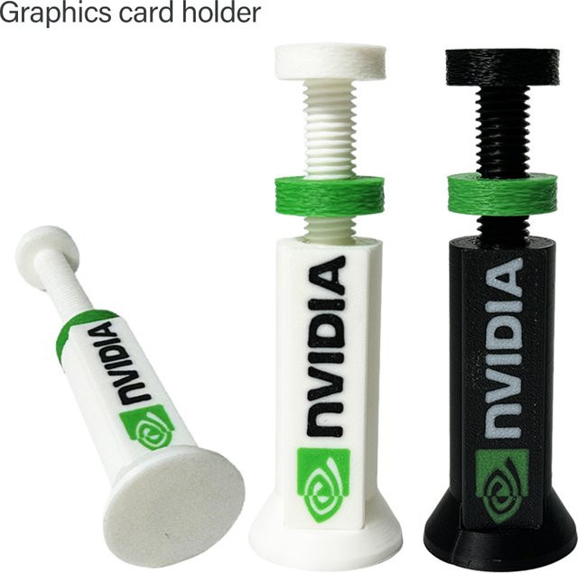 AuyiHomu GPU-Stützhalter mit verstellbarer Höhe, 3D-gedruckter Grafikkarten-Halterung zur Vermeidung von Durchbiegung, Schwarz oder Rot - Bild 1