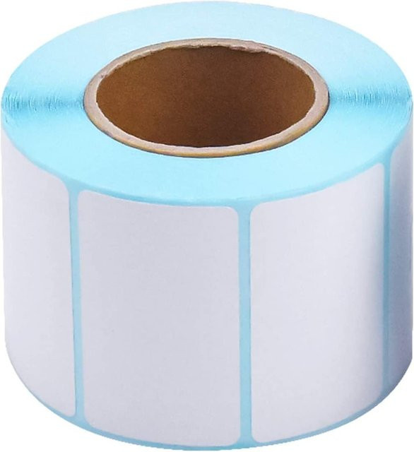 1000 Stück Thermopapier-Etikettenrollen in Weiß für Barcodes und Adressen, B: 70 mm, H: 60 mm - Bild 1