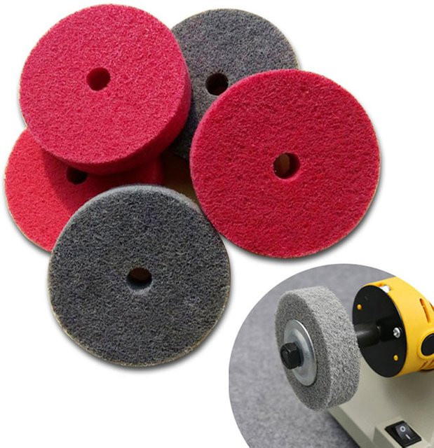 Rote Nylon-Schleifscheibe zum Polieren von Metall, Holz und Kunststoff, Durchmesser: 75 mm - Bild 1