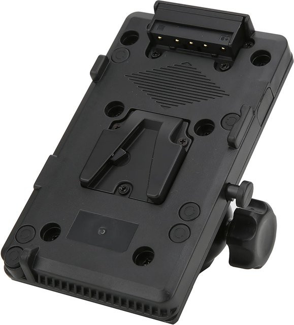 KONNWEI V-Mount V-Lock Akku Hängeplatte mit D-Tap Stromversorgungssystem und Befestigungsclip-Halterung in Schwarz - Bild 1