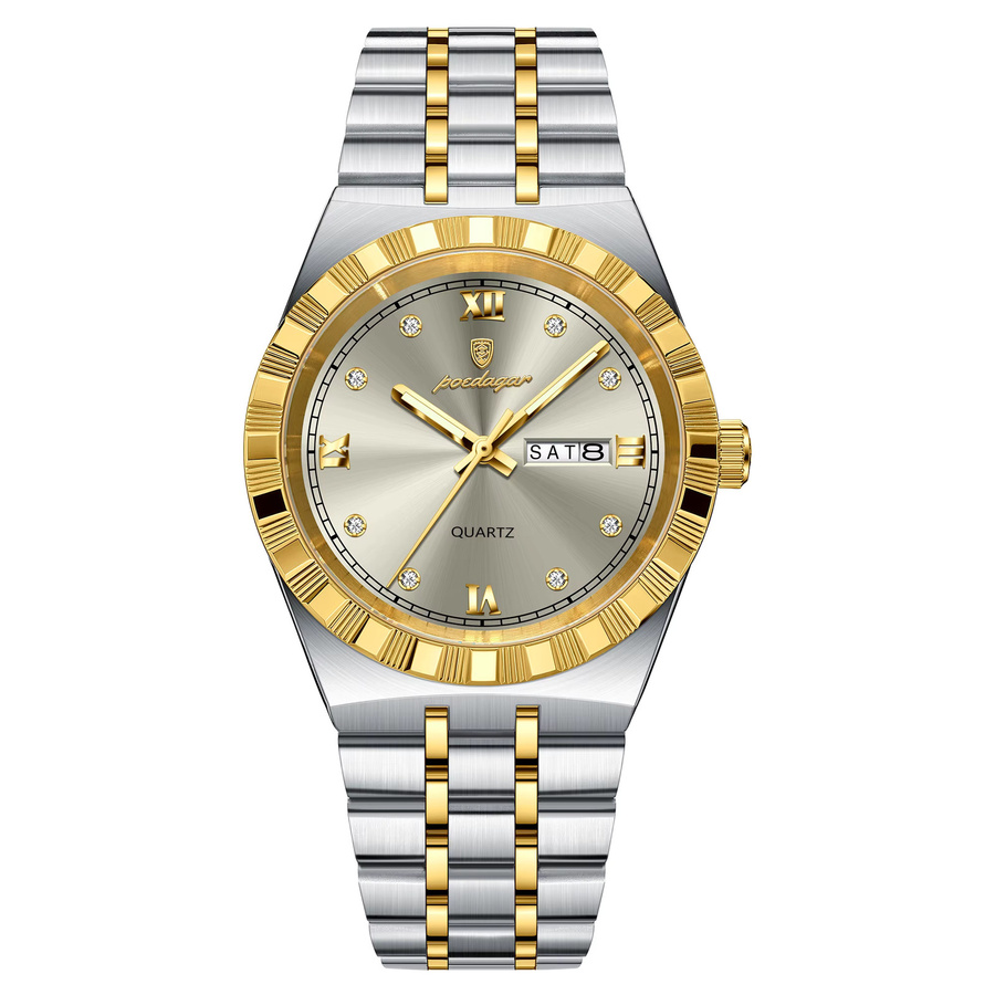POEDAGAR Armbanduhr Quarz, Edelstahl, Herren - Bild 7