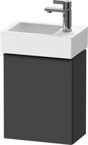 Duravit Waschtischunterschrank D-Neo mit 1 Tür, Wandmontage, Schwarz/Grau Matt, B/T/H: 36,4 x 22,2 x 44 cm - Bild 1