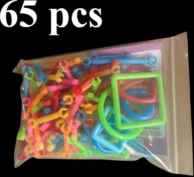 Bunte Steck-Puzzle-Spielzeuge, 3D-Puzzle-Steckbausteine, ab 6 Jahren - Bild 1