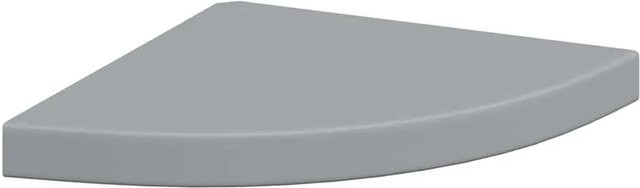 vidaXL Eck-Schweberegal Grau aus MDF und Metall, B/T/H: 35 x 35 x 3,8 cm - Bild 1