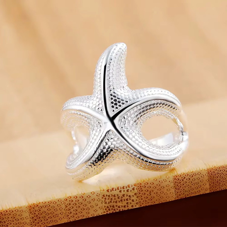 URMYLADY Ring 925 Silber, Seestern, Damen - Bild 4