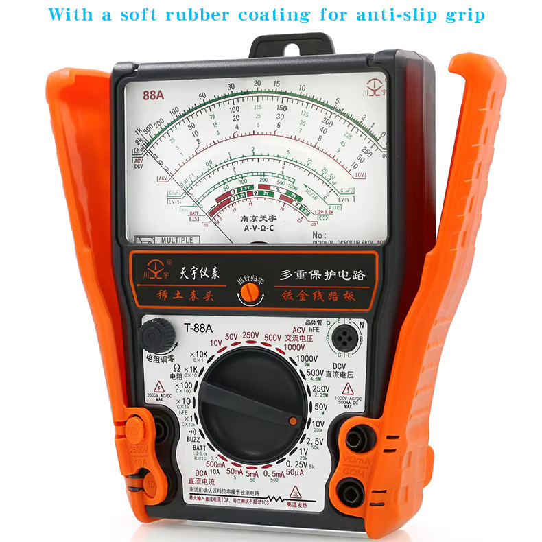 NJTY 88A Analoges Multimeter in Orange mit hochpräzisem Summer und Überlastschutz - Bild 4