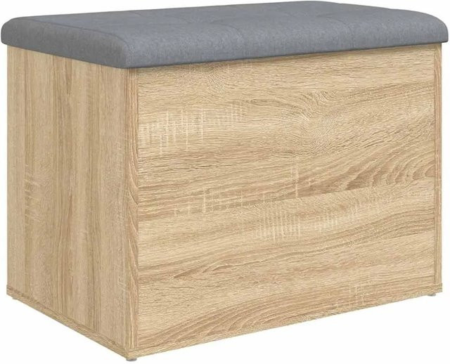 DELUKE Sitzbank JONA mit Stauraum in Sonoma-Eiche, Aufbewahrungsbank für Flur und Wohnzimmer, B/T/H: 62 x 42 x 45 cm - Bild 1