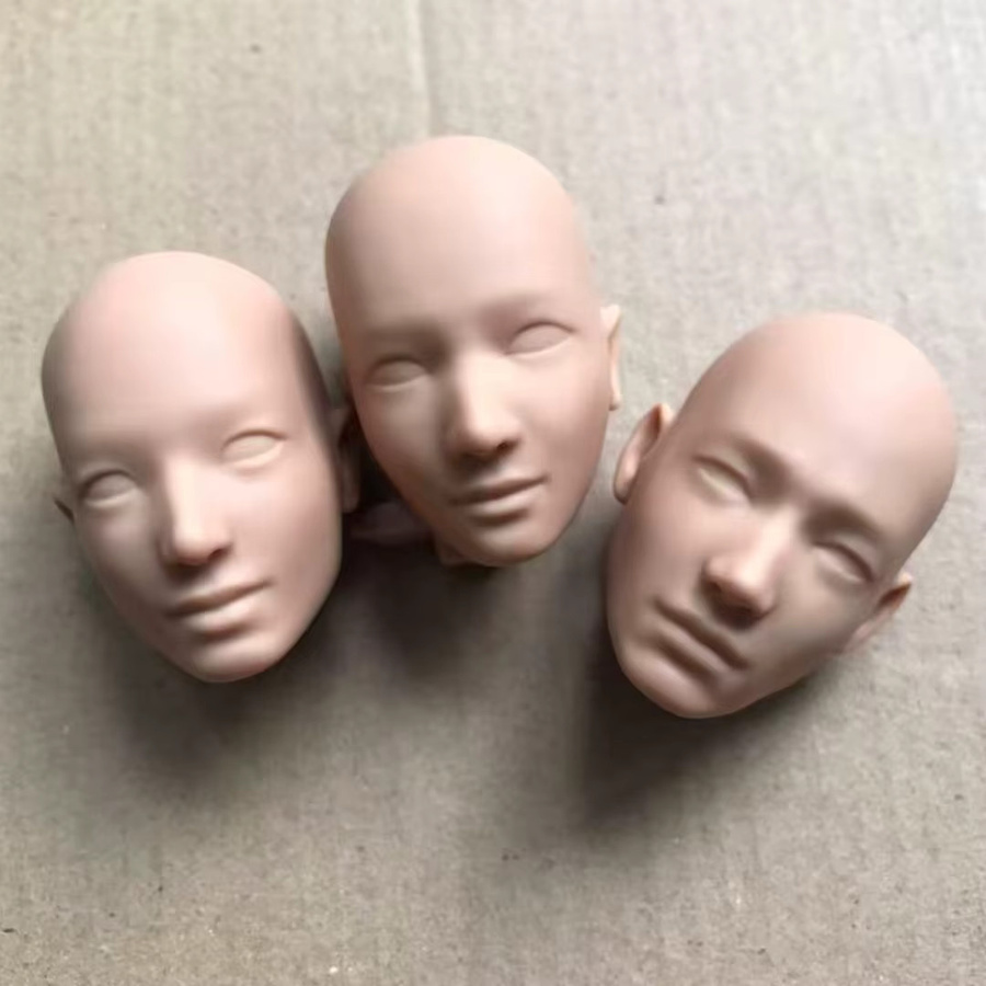 YUNYI Männliche Puppe Glatze Köpfe, 1/6, Puppe Zubehör, Weiß, Beige, Braun - Bild 3