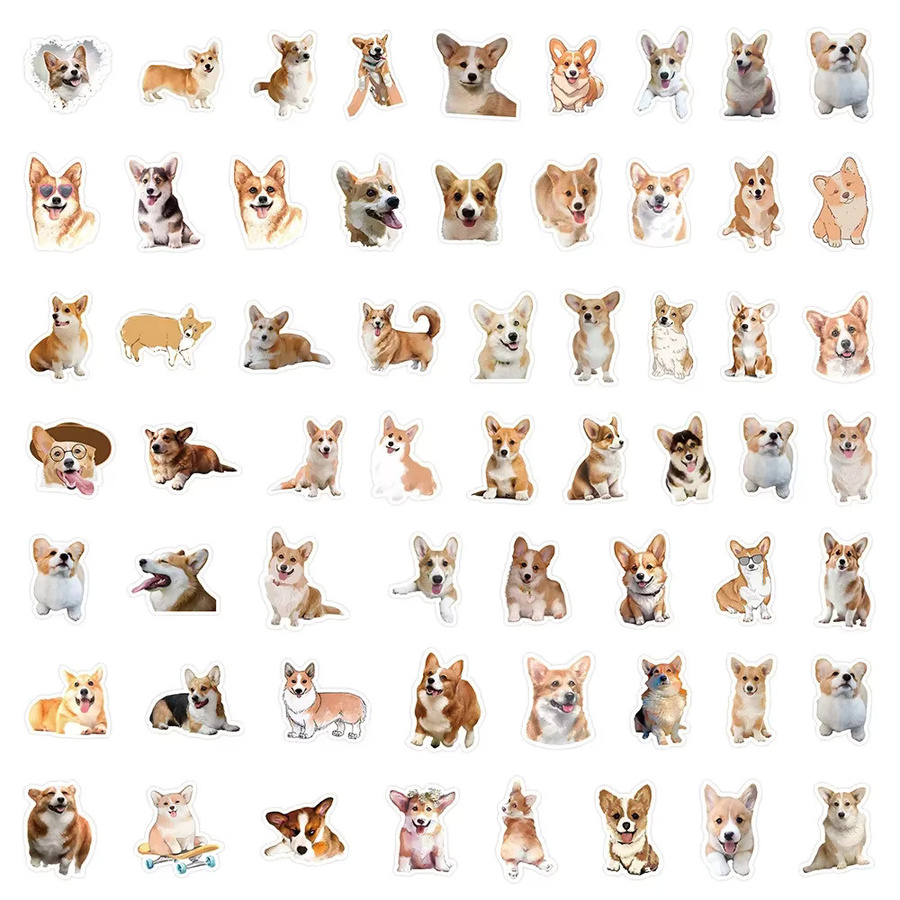 GOGOTU Corgi-Graffiti-Aufkleber, 60 Stück, Sticker - Bild 2