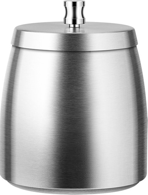 Alloet Tisch-Aschenbecher aus Edelstahl in Silber mit winddichtem Deckel für Innen- und Außenbereich - Bild 1