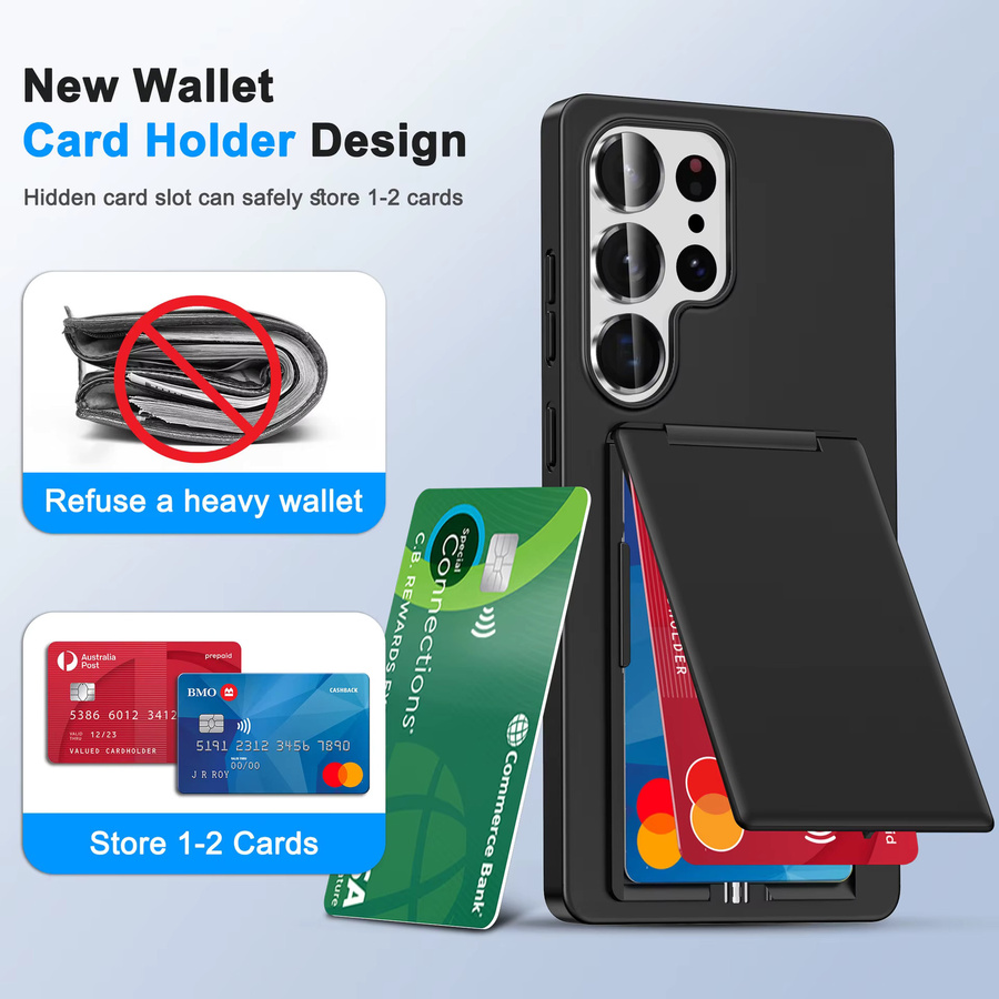 Samsung Handyhülle mit Kartenfach und Standfunktion als Brieftasche für Galaxy S26 Ultra, S25 Edge, S23 und S24 Plus in Lila - Bild 2