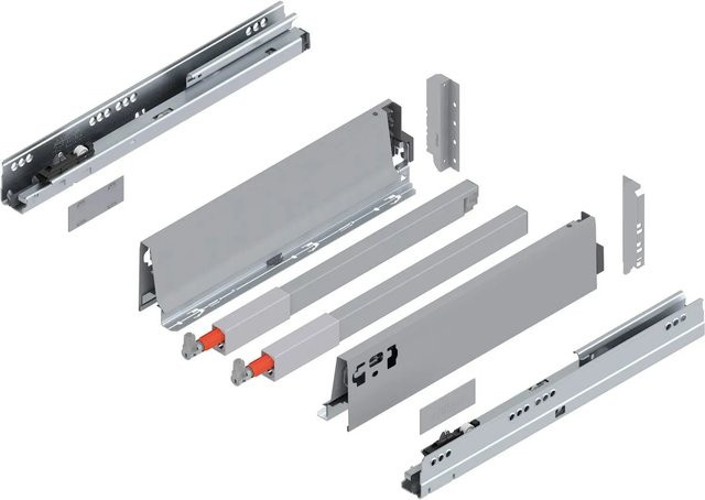 Blum C-Reling Tandembox antaro Vollauszug mit Blumotion Soft-Close, Grau, 1 Paar, Länge: 350 mm, Tragkraft: 30 kg - Bild 1