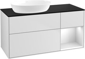 V&B Finion Waschtischunterschrank mit Wandbeleuchtung, Weiß lackiert, Breite: 120 cm - Bild 1