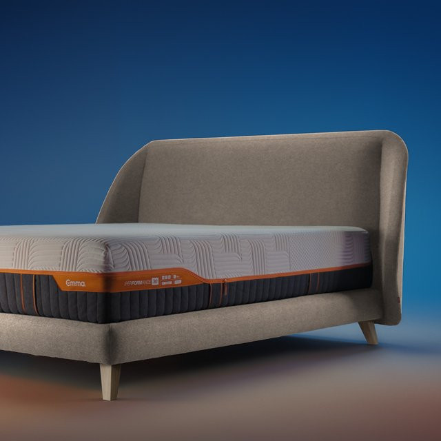 Emma Performance Boxspringbett in Grau mit gepolstertem Rahmen, Höhe: 30 cm - Bild 1