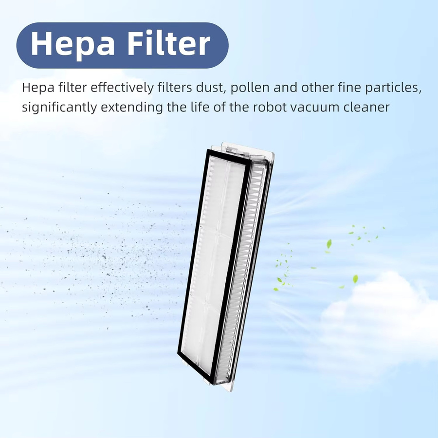 Dreame Bot D10 Plus RLS3D Zubehör-Set mit HEPA-Filter, Wischmopp, Haupt- und Seitenbürste sowie Staubbeuteln - Bild 2